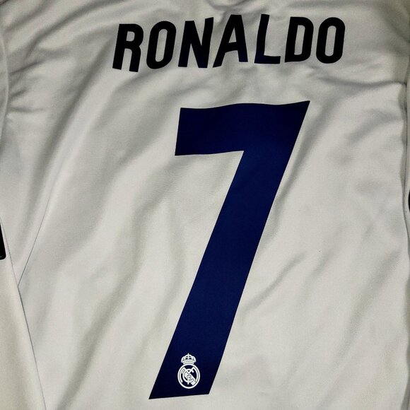 Cristiano Ronaldo Real Madrid 2016 2017 UEFA Home Long Sleeve Soccer Jersey XL - Picture 4 of 10